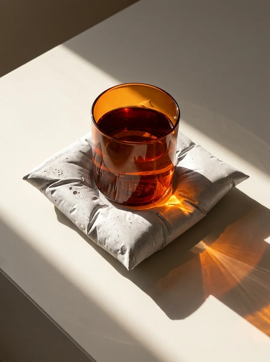 The coaster in a sunlit domestic setting